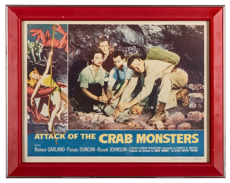  Attack of the Crab Monsters Lobby Card. 1957. A sci-fi film...
