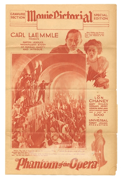  The Phantom of the Opera “Movie Pictorial” Herald. 1925. Fo...