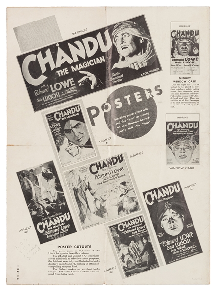  Chandu the Magician Exhibitor’s Book. Fox, 1932. Twelve-pag...