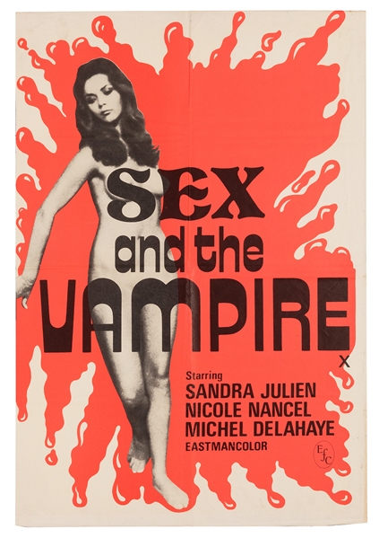  Sex and the Vampire (Le Frisson des Vampires). 1970s. Poste...