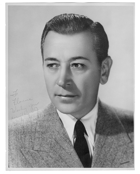  George Raft Lobby Photo. Signed and inscribed lobby size ph...