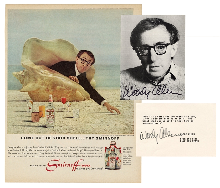  Woody Allen TQS from “Love and Death.” Quotation card readi...