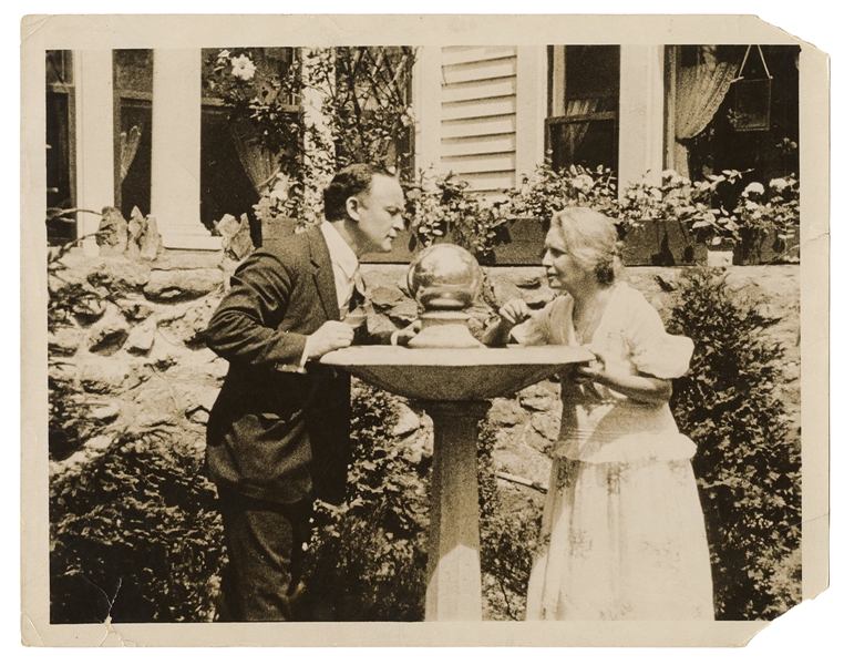  Houdini, Harry. Photograph of Houdini and Anna Eva Fay. [Ma...