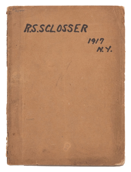  R.S. Schlosser Magic Co. Catalog. New York, ca. 1917. Conte...