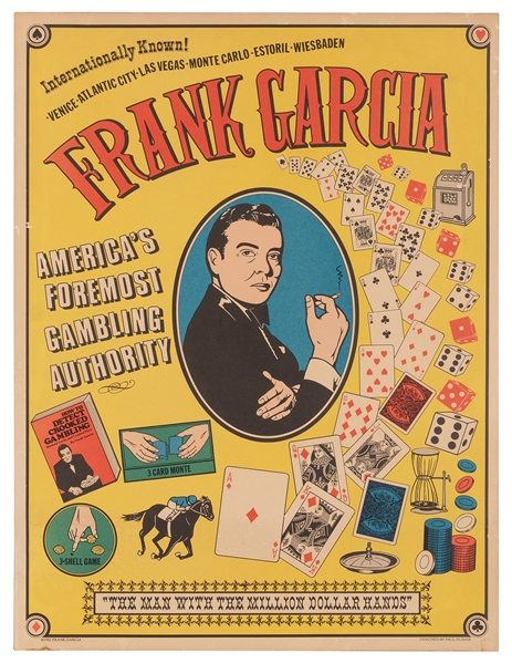  Frank Garcia “America’s Foremost Gambling Authority” Poster...
