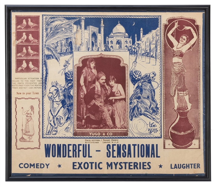  Yugo & Co. Exotic Mysteries Framed Flyer. London, ca. 1920s...