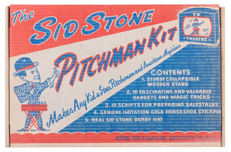  The Sid Stone Pitchman Kit. Brooklyn: Novel Toy Co., 1950. ...