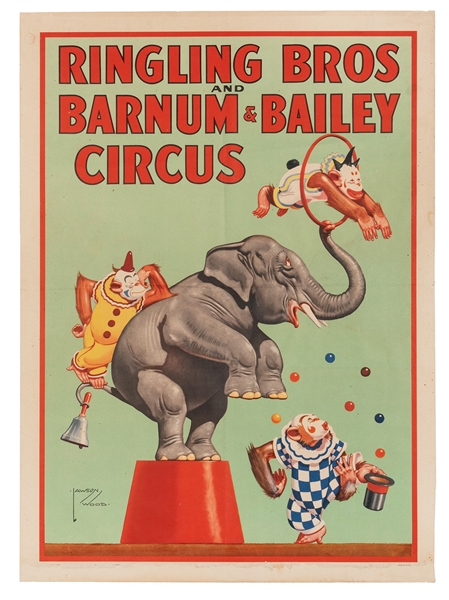  Ringling Bros. and Barnum & Bailey Circus. Monkeys and Elep...