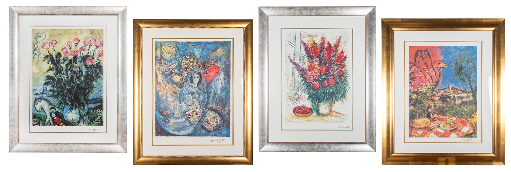  Chagall, Marc (after). Four Limited Edition Chagall Prints....