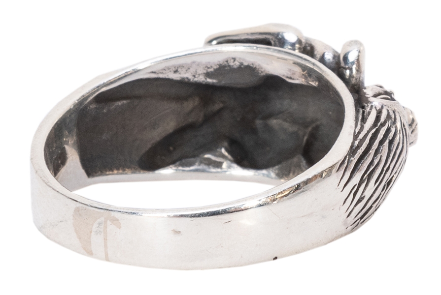 Lot Detail - Sterling Erotic Ring and Moveable Novelty. Two pieces, incl