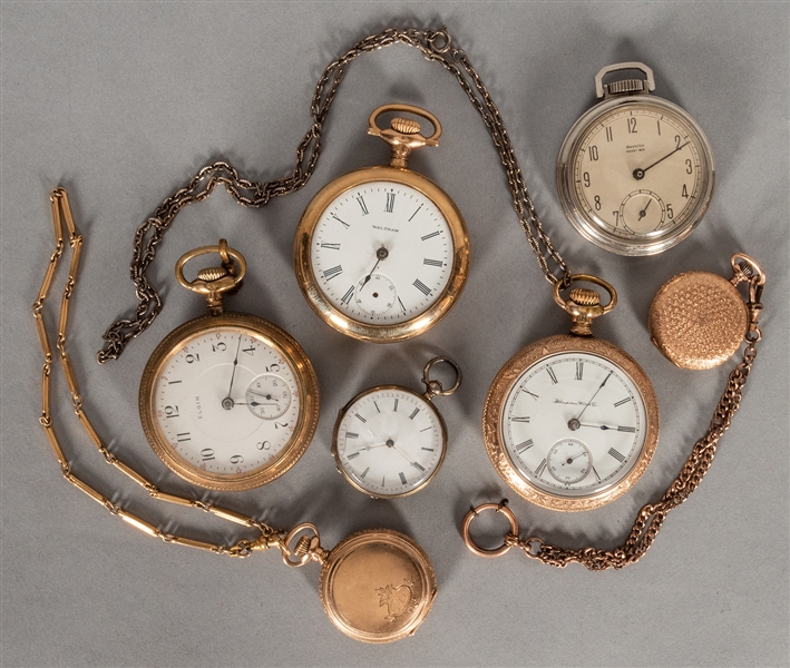  Pocket Watch Group. Various manufacturers and dates, mostly...