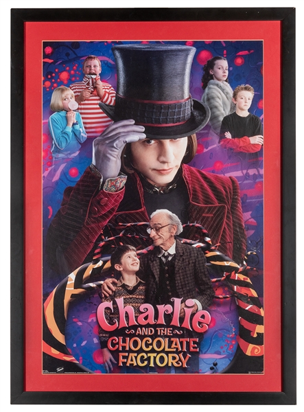  Charlie and the Chocolate Factory Poster. 2005. Framed, ove...