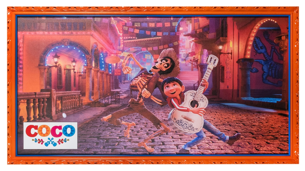  Coco Movie Poster. 2017. Framed 29 x 54”.