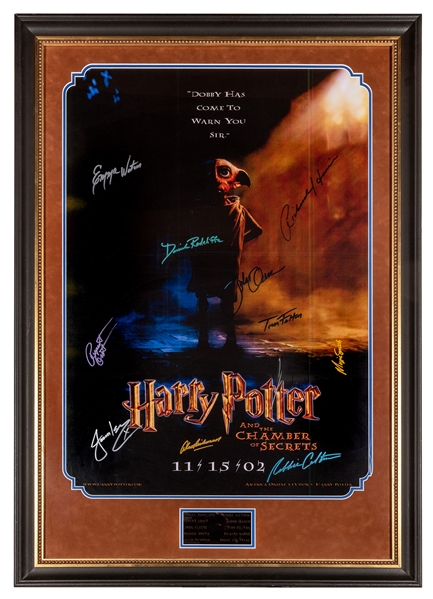  Harry Potter and the Chamber of Secrets Cast Signed Movie P...