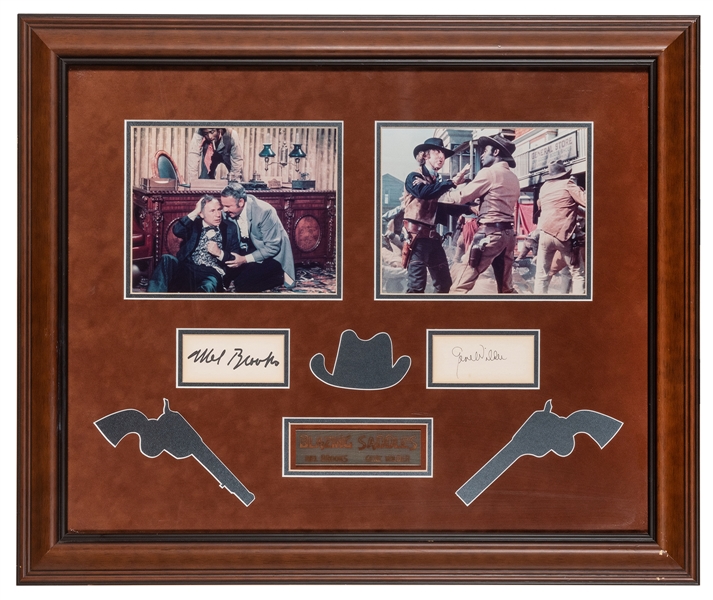  Pair of Cut Signatures from Blazing Saddles Cast Members, M...