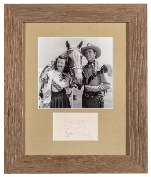  Roy Rogers and Dale Evans Cut Signature. Includes COA from ...