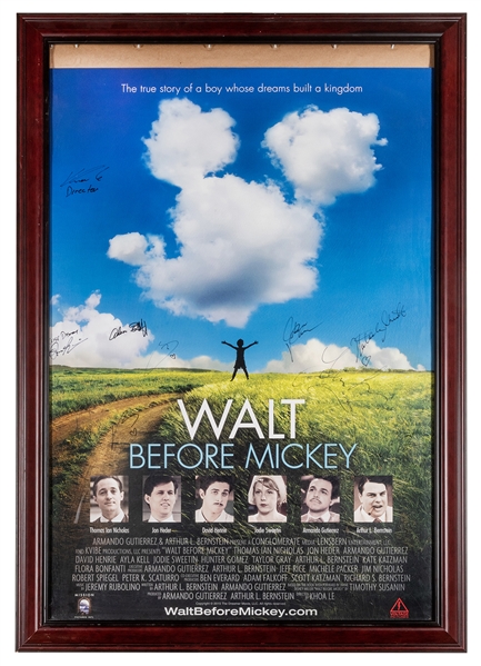  Walt Before Mickey Cast Signed Movie Poster. Framed 45 x 31...