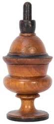  Color Changing Ball Vase. Circa 1900. Handsome turned woode...
