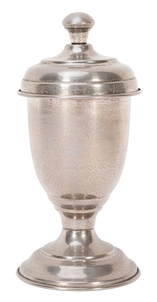  Confetti Vase. Circa 1930. Attractive nickel-plated vase tr...