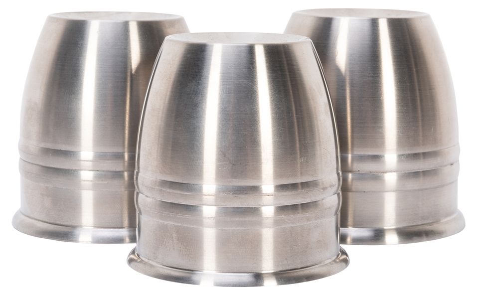  Fox-Type Cups. Circa 2000. Set of three steel cups ala the ...