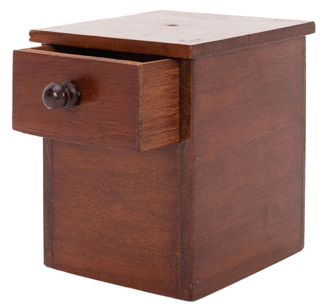  Davenport Cabinet. Circa 1900. Mahogany box with single dra...