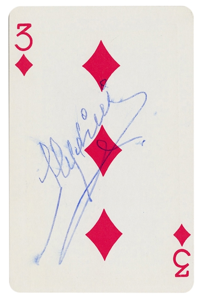  Slydini, Tony. Tony Slydini Signed Jumbo Playing Card. A ju...