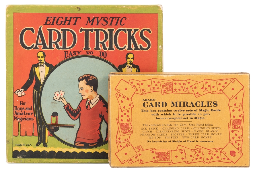  Two Vintage Card Magic Sets. Including Adams’ Card Miracles...