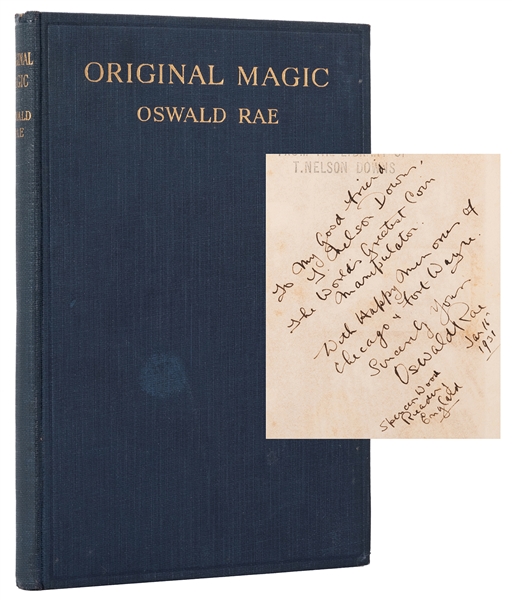  Rae, Oswald. Oswald Rae’s Original Magic. Author, 1930. Blu...
