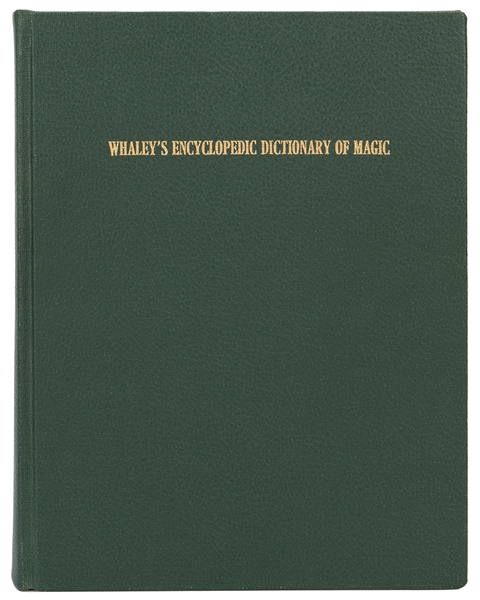  Whaley, Bart. The Encyclopedic Dictionary of Magic. Oakland...
