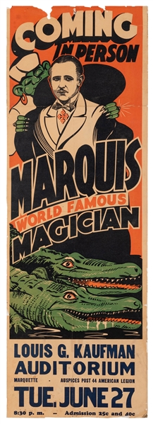  Marquis, George. Marquis the Magician. Coming in Person. 19...