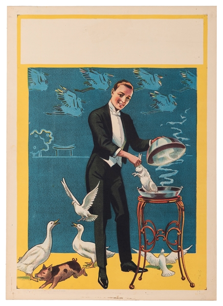  Donaldson Litho. Magician Stock Poster. Newport, KY, ca. 19...