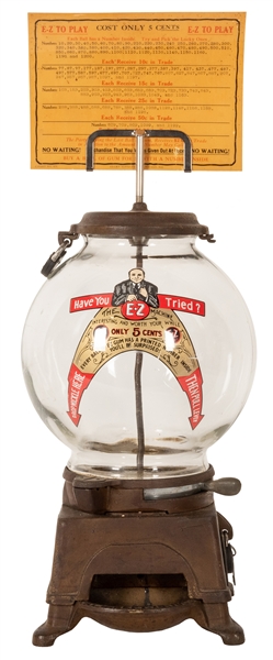  Ad-Lee Novelty Co. E-Z 5 Cent Gumball Machine. Chicago, 190...