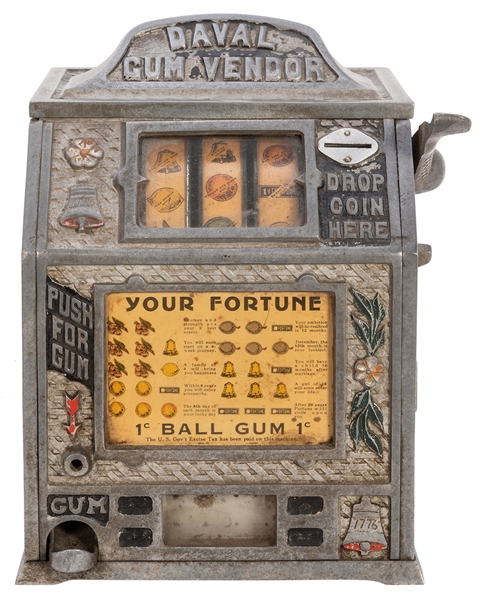  Daval Gum Vendor 1 Cent Trade Stimulator. 1932/33. Countert...