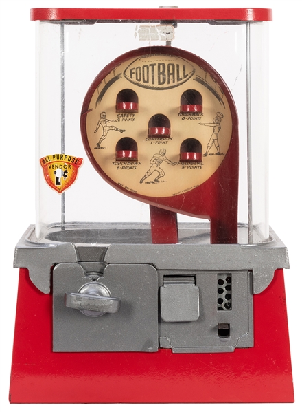  Football Game 1 Cent Gumball Machine. Coast Vendors Inc., c...