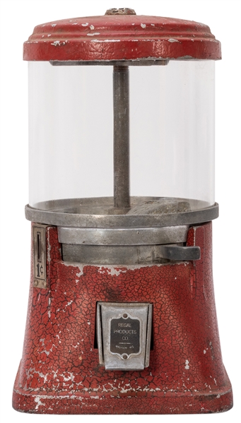  Regal Products 1 Cent Gum Ball Machine. Circa 1930s. Counte...