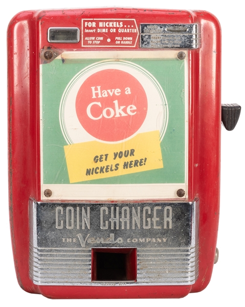  Coca-Cola Coin Changer. Kansas City: The Vendo Company, 195...