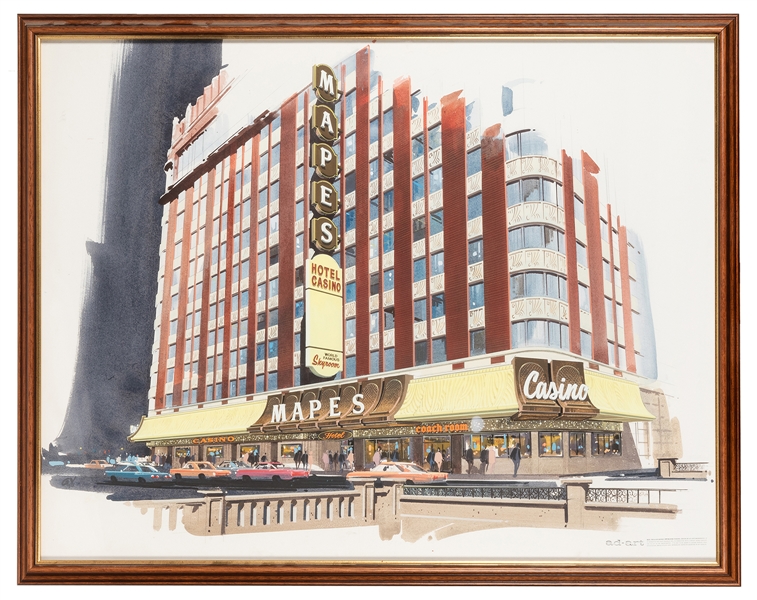  Mapes Hotel and Casino Reno Original Concept Art. Ad-Art, c...
