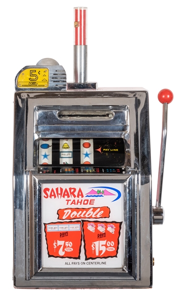  Sahara Tahoe Casino 5 Cent Slot Machine. Mills, ca. 1960s. ...