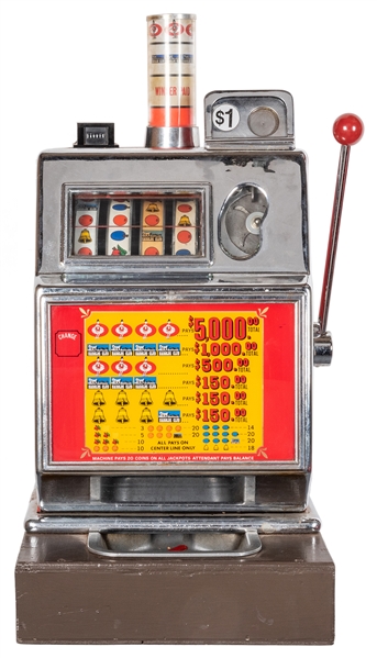  Harold’s Club $1 Casino Slot Machine. Height 25”. With key....