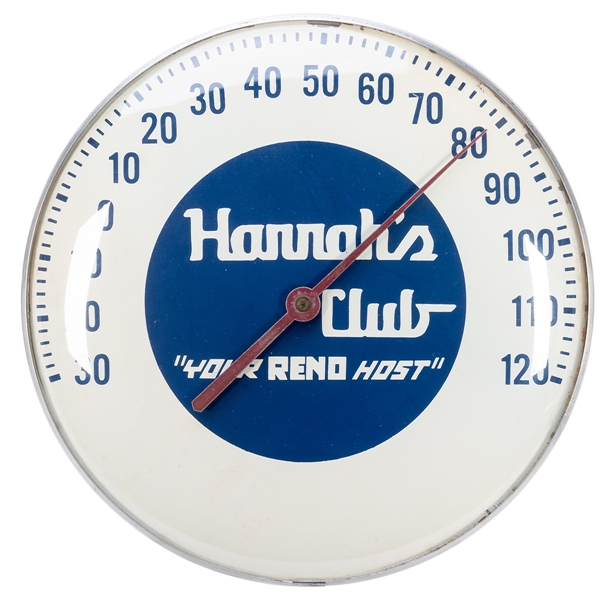  Harrah’s Club Reno Casino Thermometer. 1950s/60s. Advertisi...