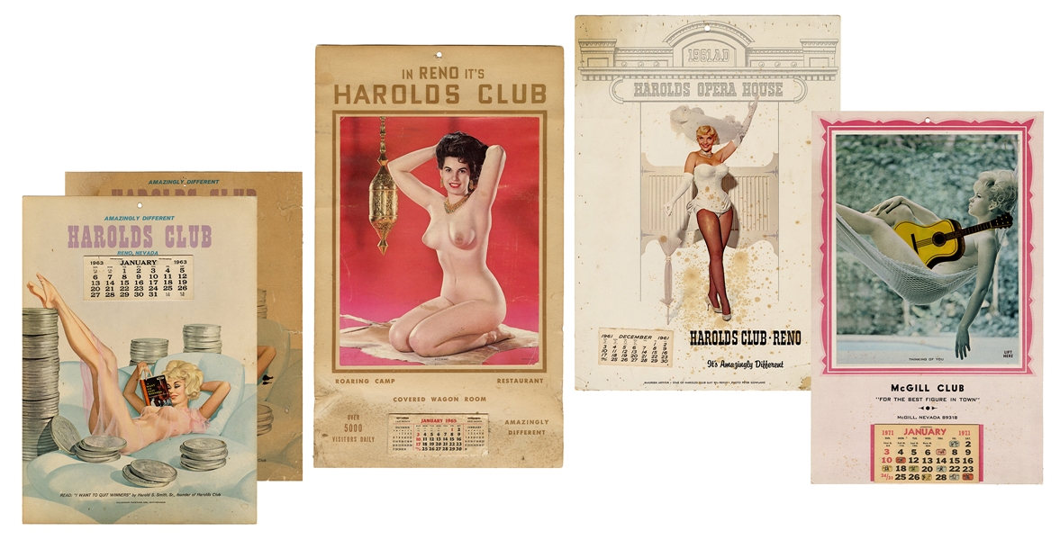  Harold’s Club / Nevada Pinup Calendars. Lot of 5. Including...