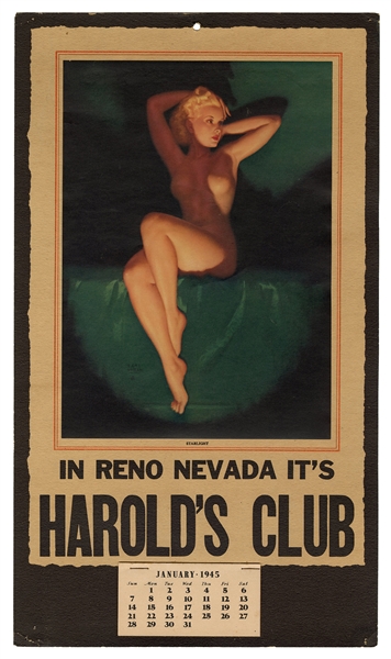  Harold’s Club Pinup Calendar by Earl Moran. 1945. Pin-up il...