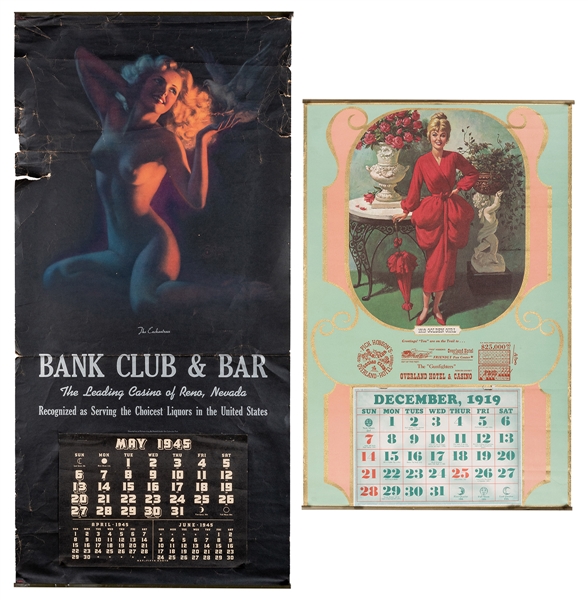  Bank Club & Bar (Reno) Casino Pin-Up Calendar. Reno, 1945. ...