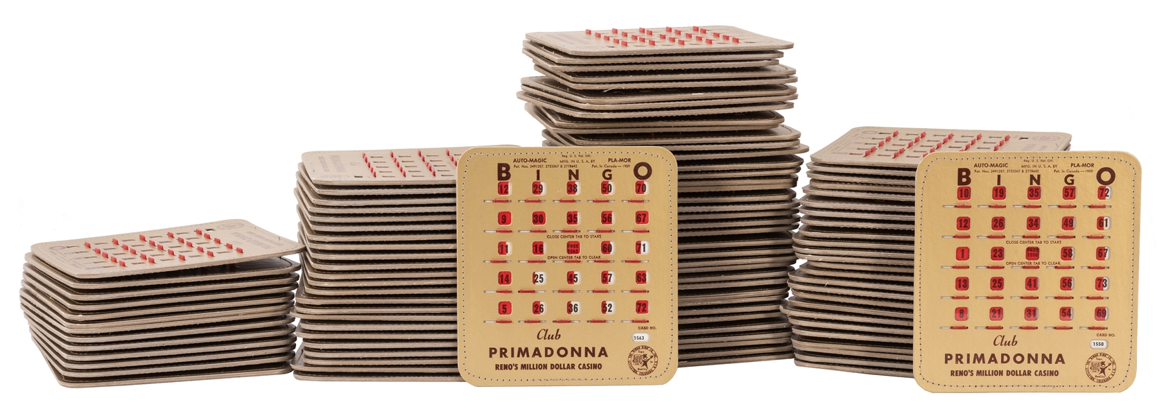  Box of Club Primadonna “Bingo King” Cards. 1959. New old st...