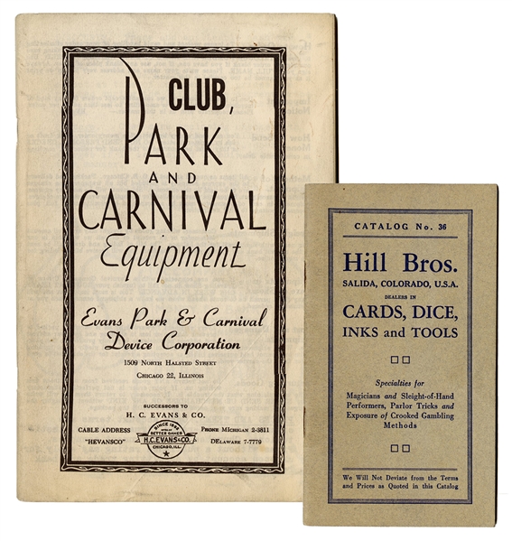  Hill Bros. Gambling Supply Catalog No. 36. Salida, CO, ca. ...