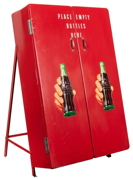  Coca-Cola Bottle Return Rack. Circa 1940s. Designed for hol...