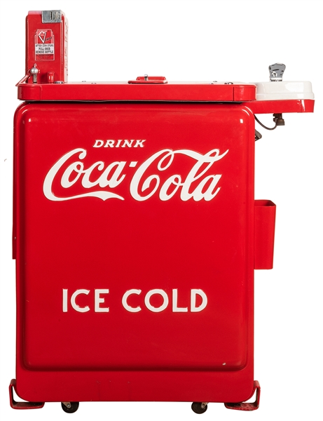  Vendo Model 23 Coke Machine (10c) with Porcelain Drinking F...