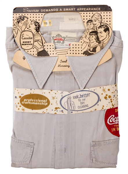  Coca-Cola Uniform Work Shirt / NOS. 1960s. Size 16 ½ shirt,...