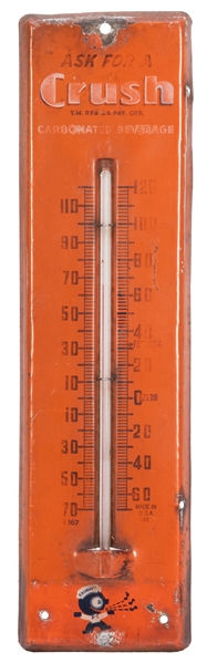  Orange Crush “Crushy” Tin Thermometer. 1948. Crushy figure ...