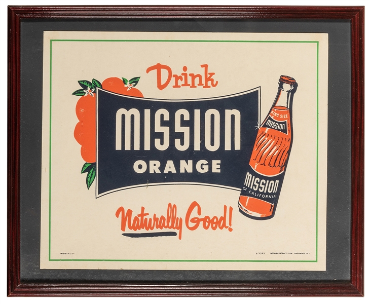  Drink Mission Orange Sign. Engelwood: Goodren Products, 195...
